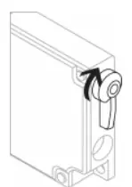 Emergency release lever operation