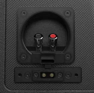 Close-up of the connection terminals