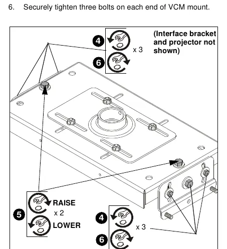 Roll (Horizontal Tilt) adjustment procedure.