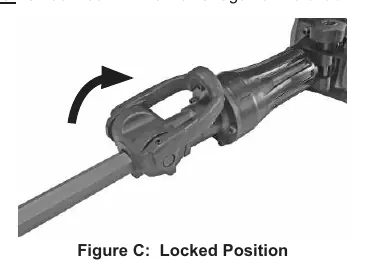 Figure C: Locked position for chisel.