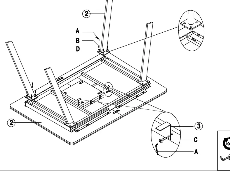 Leg assembly diagram