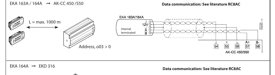 Wiring diagram for AK-CC 450 / 550