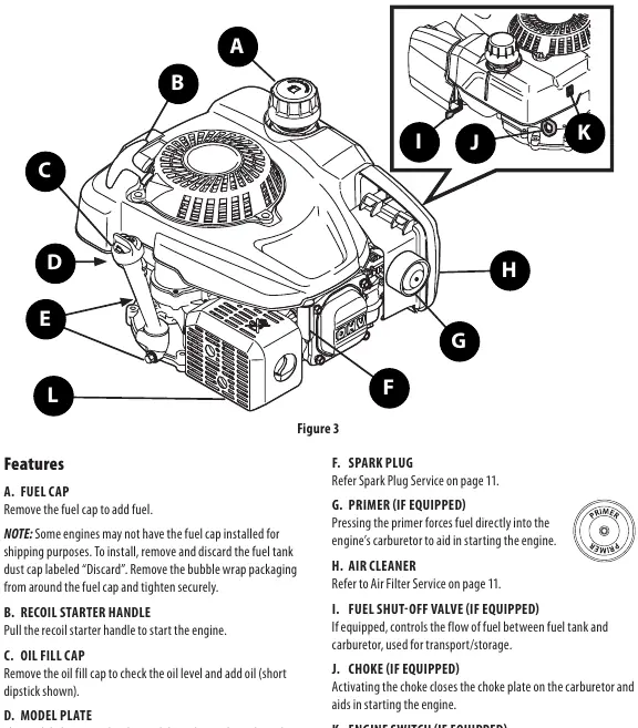 Engine components identification