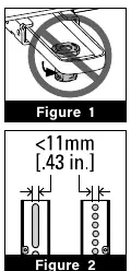 Compatibility checks: Do not use if TV mount has built-in spacers or holes > 11mm.