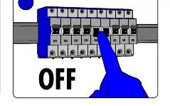 Turn off the power supply at the circuit breaker.