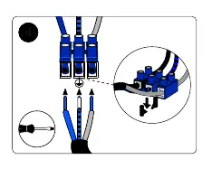 Wiring the terminal block