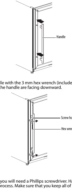 Installing the handle