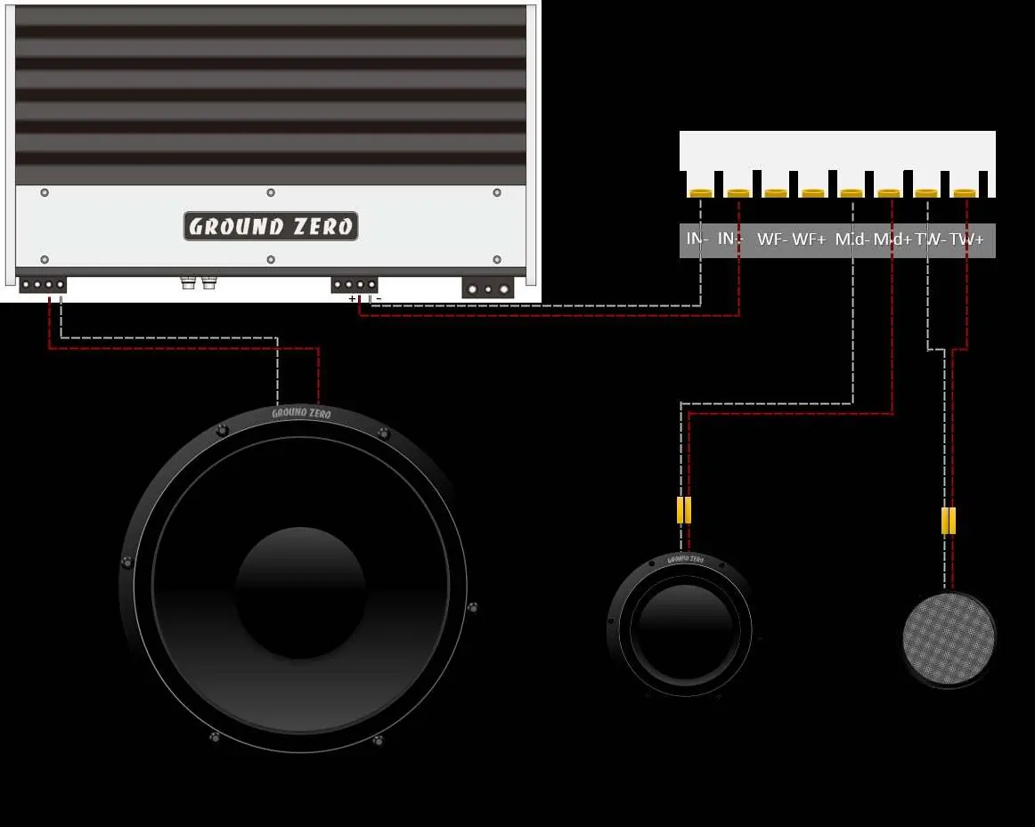 Semi-active wiring diagram for the GZUX 165.3SQ crossover.