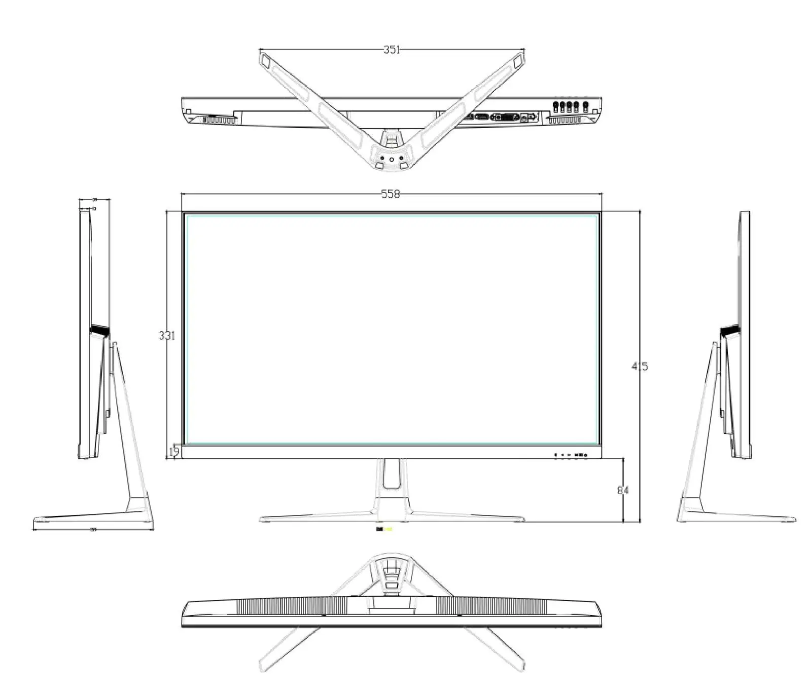 Monitor dimensions