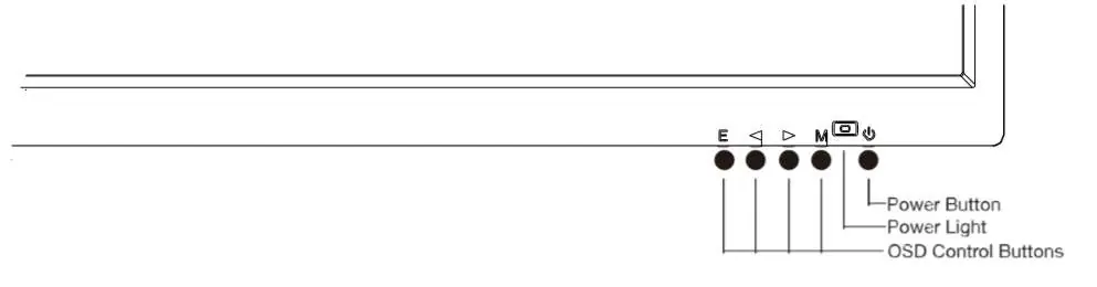 Monitor control buttons