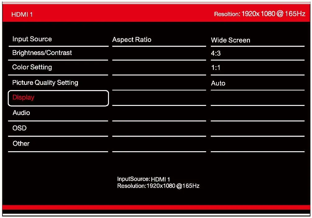 Display OSD menu