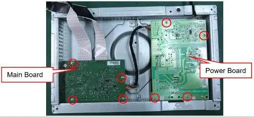 Main and Power board location