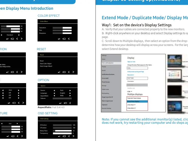On-Screen Display Menu Introduction