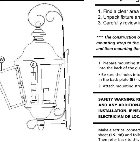 Fixture assembly and mounting components