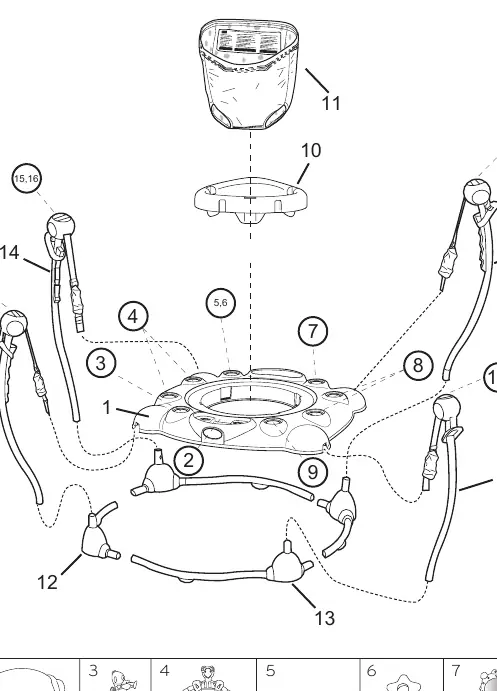 Exploded view of the jumper assembly