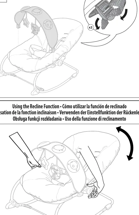 Using the recline function.