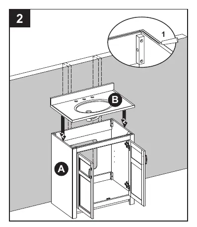 Installing the vanity top