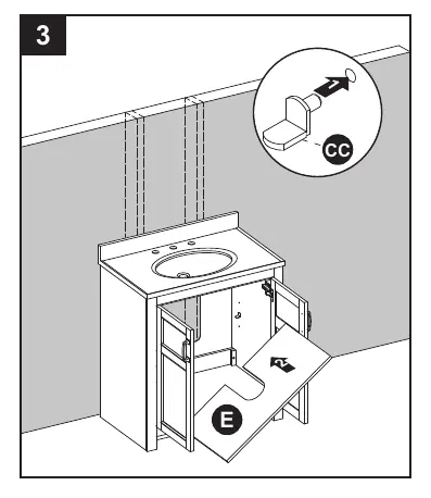 Installing the shelf