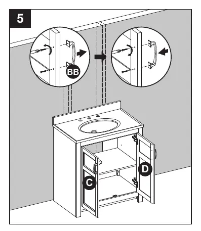 Handle installation