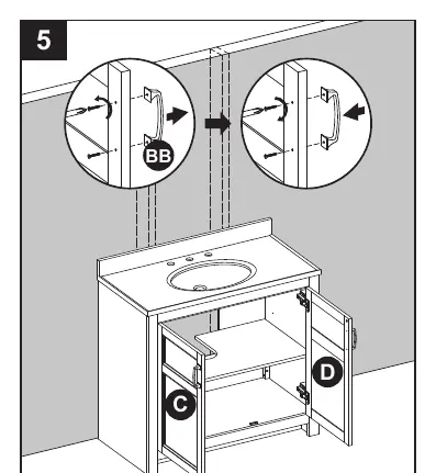 Installing handles.
