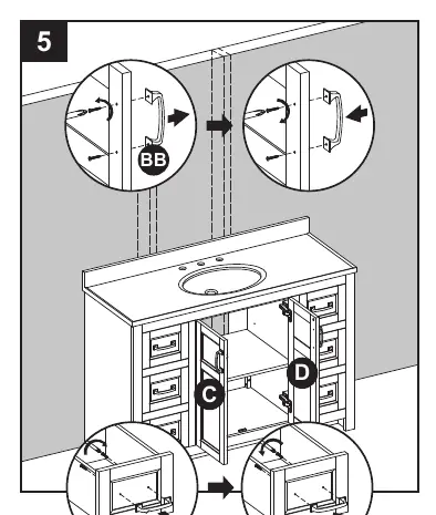 Installing handles.