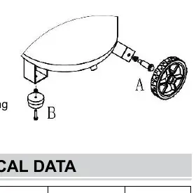 Wheel and foot pad assembly diagram