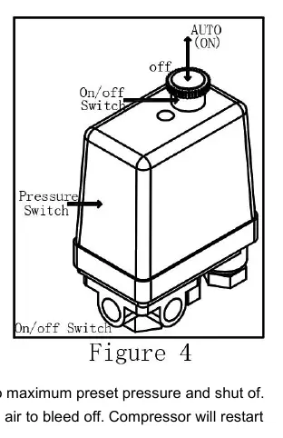 Pressure switch and On/Off switch location