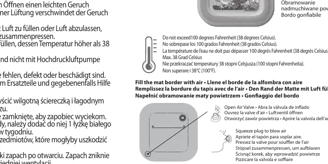 Valve operation and filling instructions