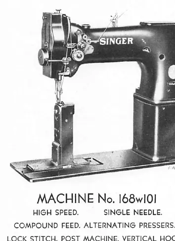 Singer 168w101 Machine