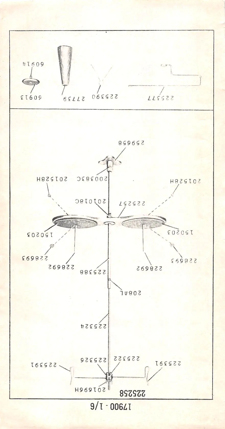 Thread Unwinder assembly diagram (Plate 17900)