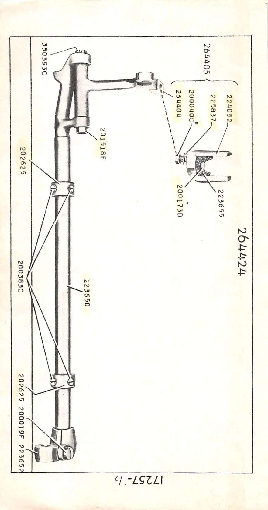 Feed Driving Rock Shaft assembly diagram (Plate 17257)