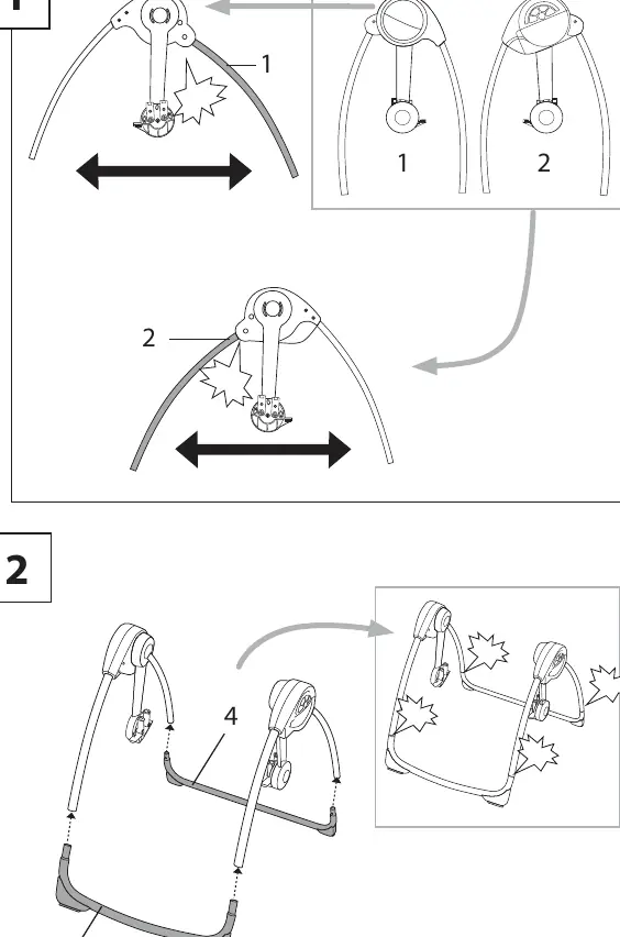 Assembly steps 1 and 2