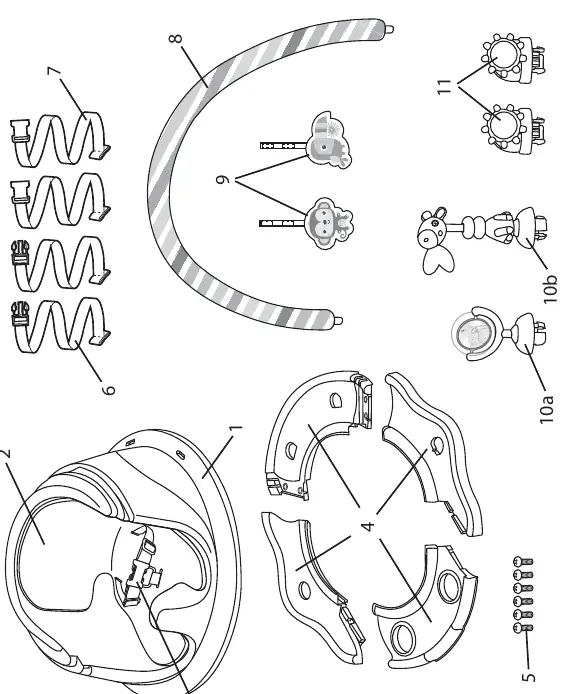 Exploded view of product components