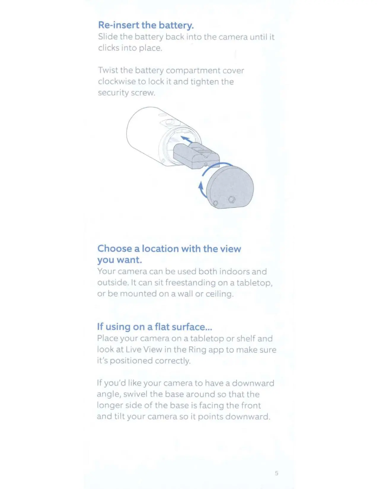 Battery insertion and compartment locking