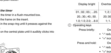 Mounting steps for the timer