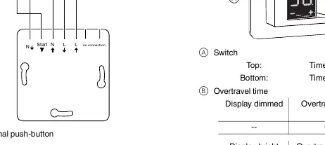 Wiring diagram for the timer and external push-button
