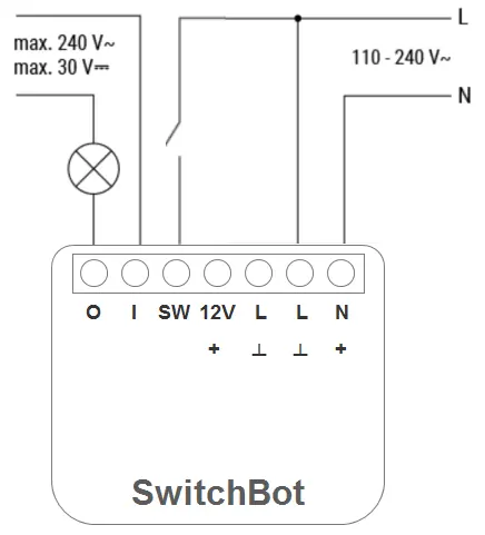 Wiring diagram for 100-240V AC power supply