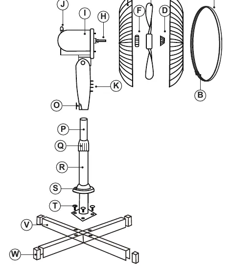 Exploded view of GRECO 16C components.