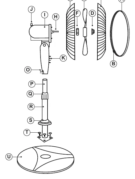 Exploded view of GRECO 16CR ELEGANCE components.