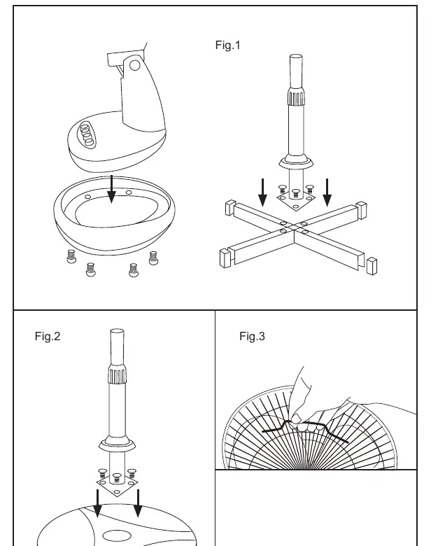 Assembly diagrams for base and grill
