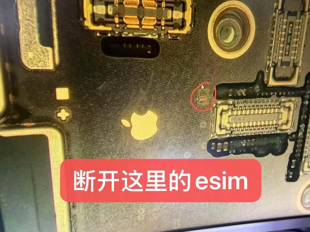 Disconnecting the eSIM component