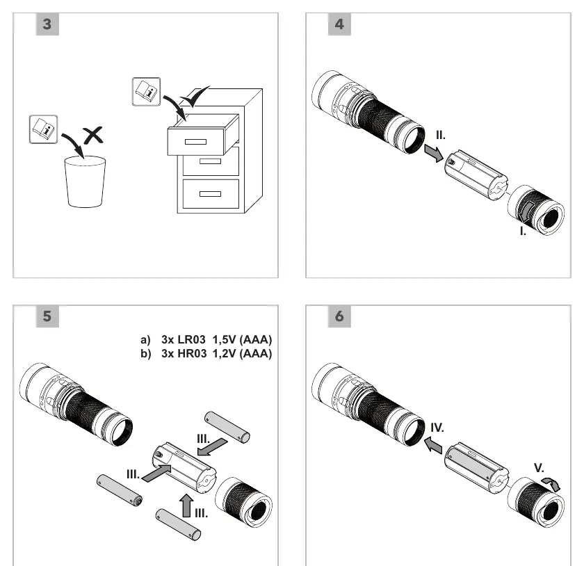 Battery installation steps