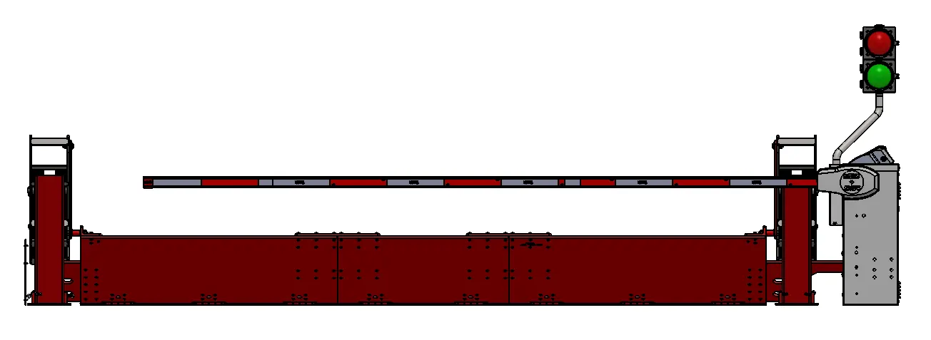 Overall dimensions and views of the wedge barrier