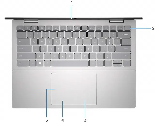 Top view of the laptop