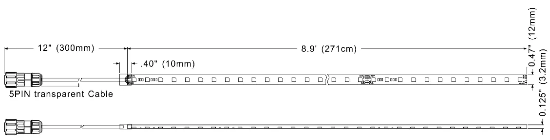 Pixel Tape 16IP Dimensions