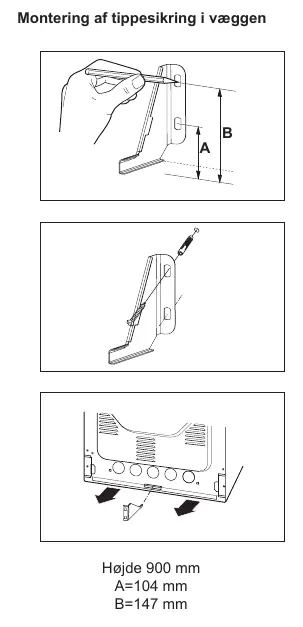 Anti-tip bracket installation