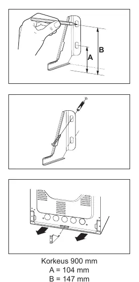 Anti-tip bracket installation