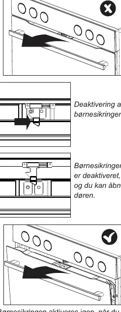 Child lock operation