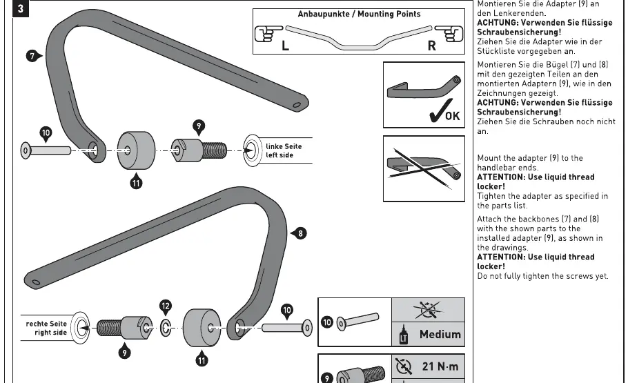 Mounting adapters and backbones