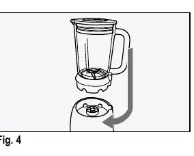 Locking the goblet onto the motor base